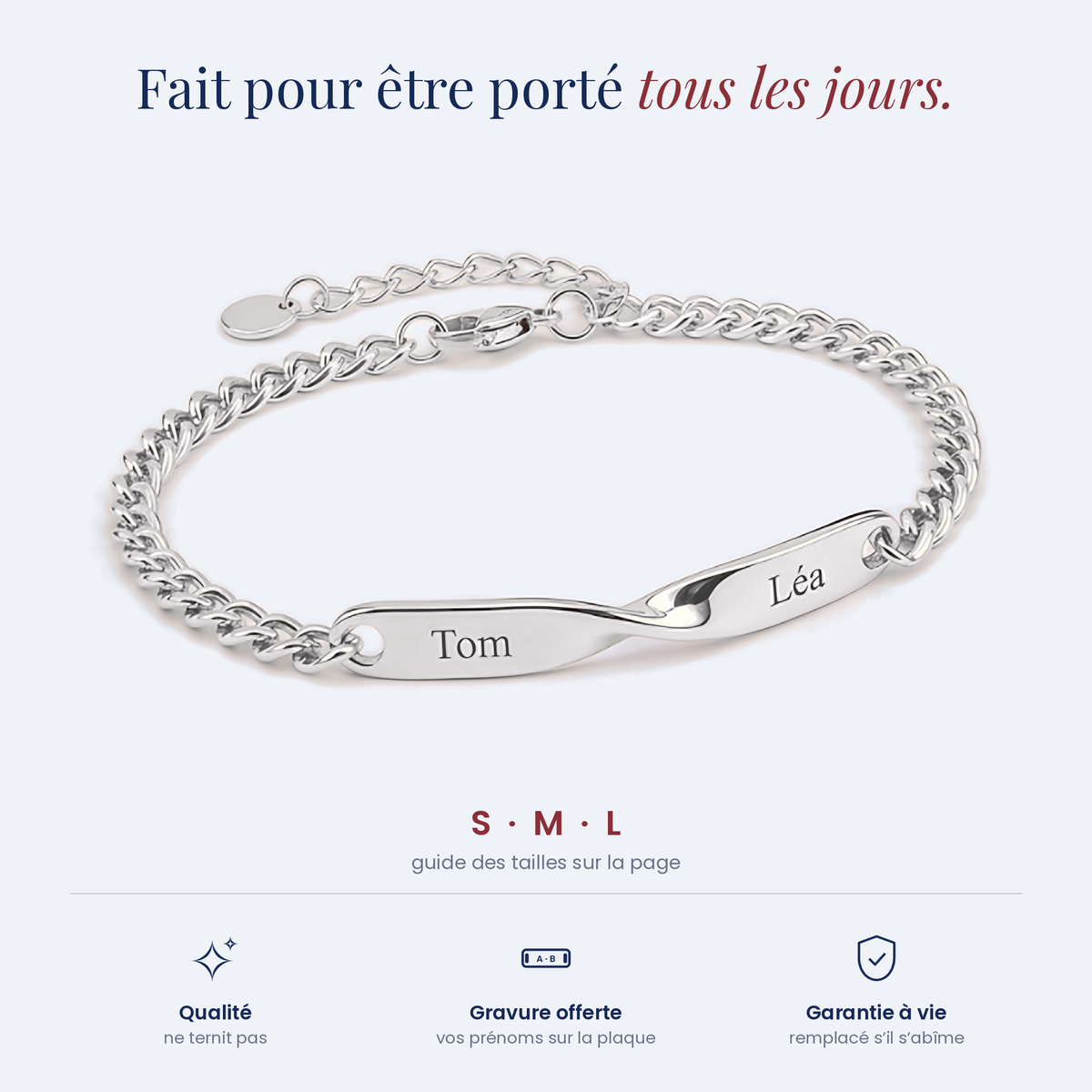 Le Bracelet Torsadé Homme — argent, sur fond neutre #argent